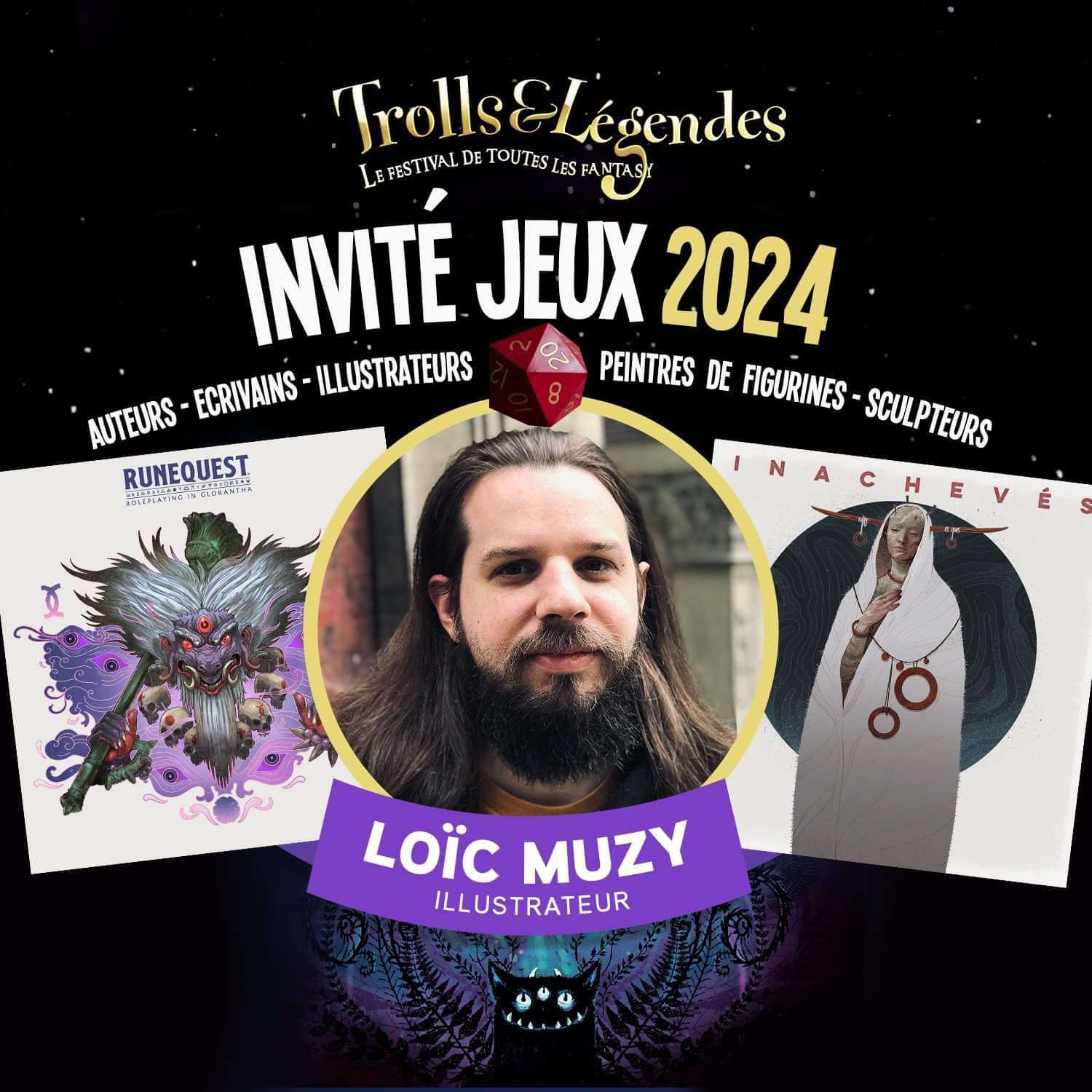 Chaosium staff artist Loïc Muzy is a special guest at Trolls & Légendes 