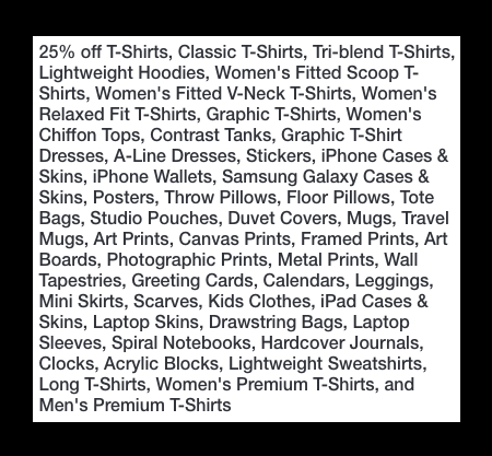 25% off at Chaosium Redbubble 25% off at Chaosium Redbubble