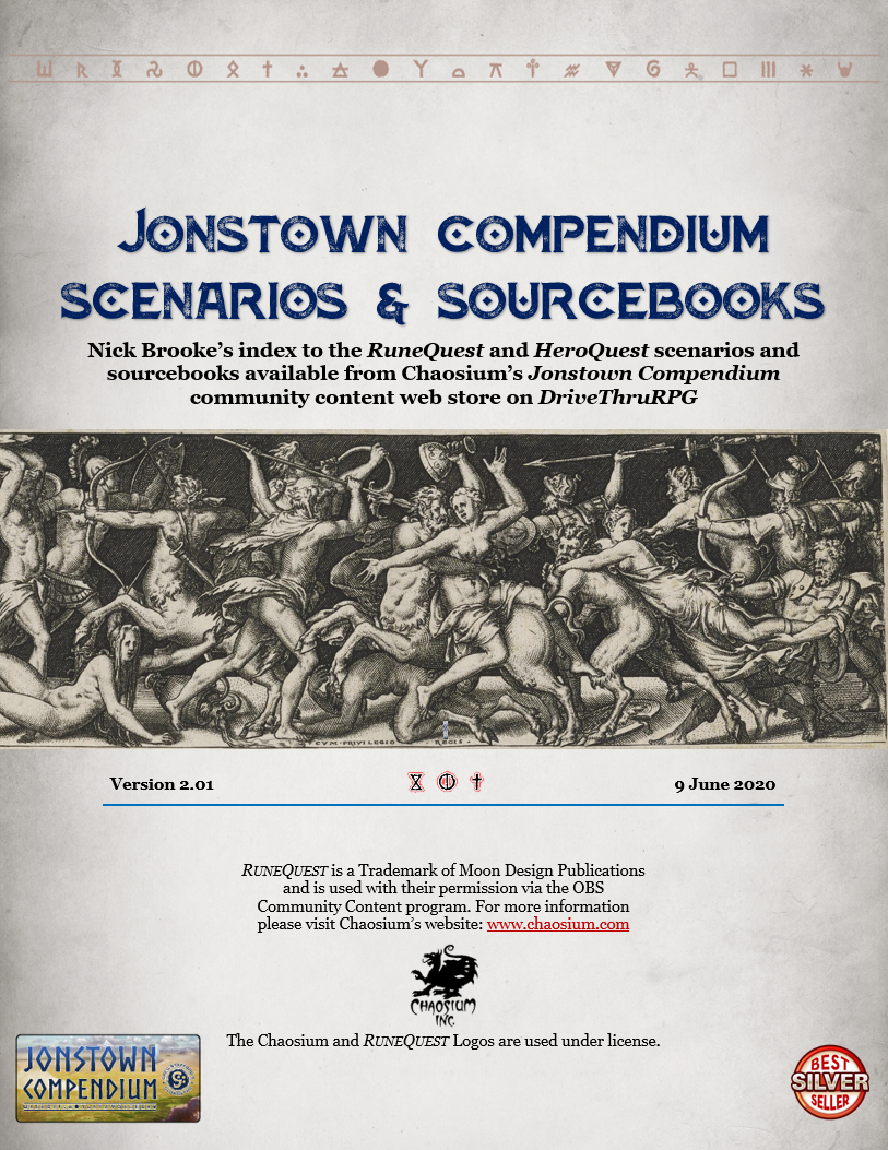 Jonstown Compendium Scenarios & Sourcebooks
