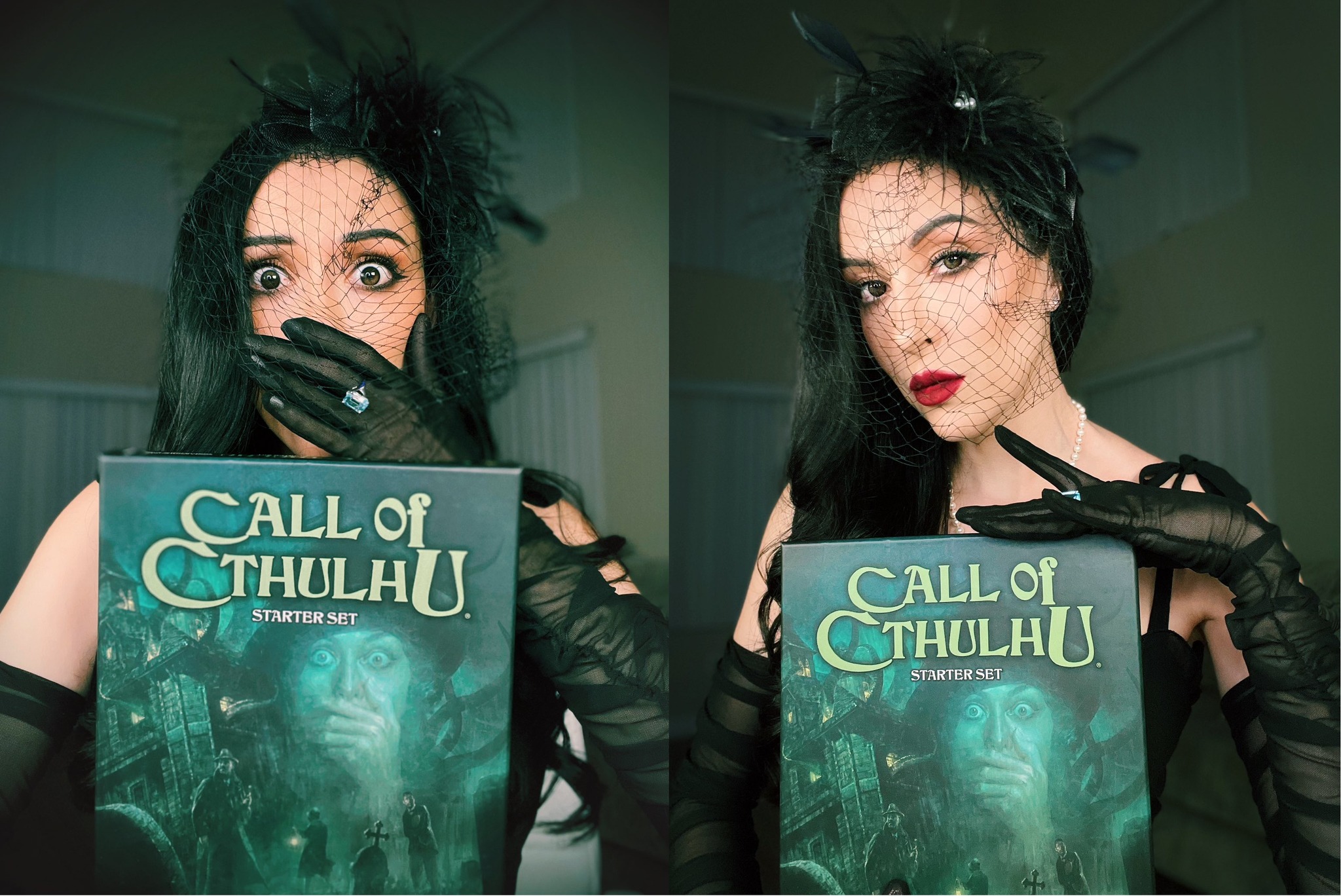 Noura shows off the Call of Cthulhu Starter Set