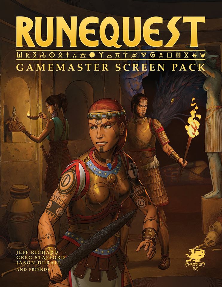 RuneQuest GM Screen Pack Cover by Andrey Fetisov