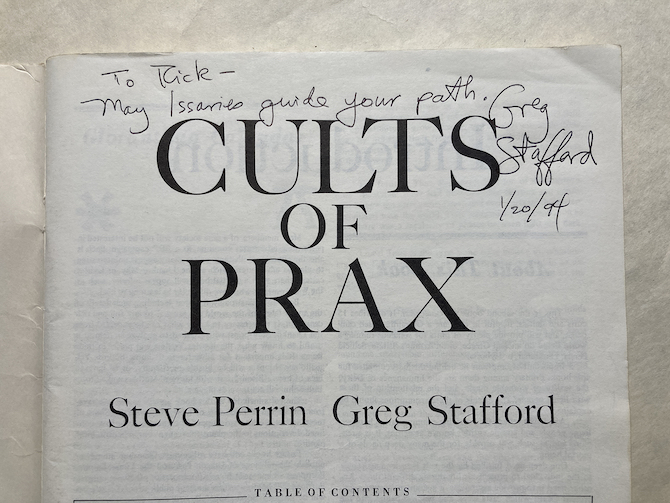 Singed copy of Cults of Prax