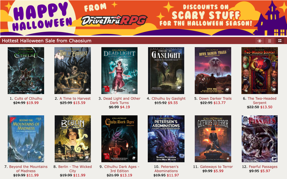 DTRPG Halloween Sale 2023