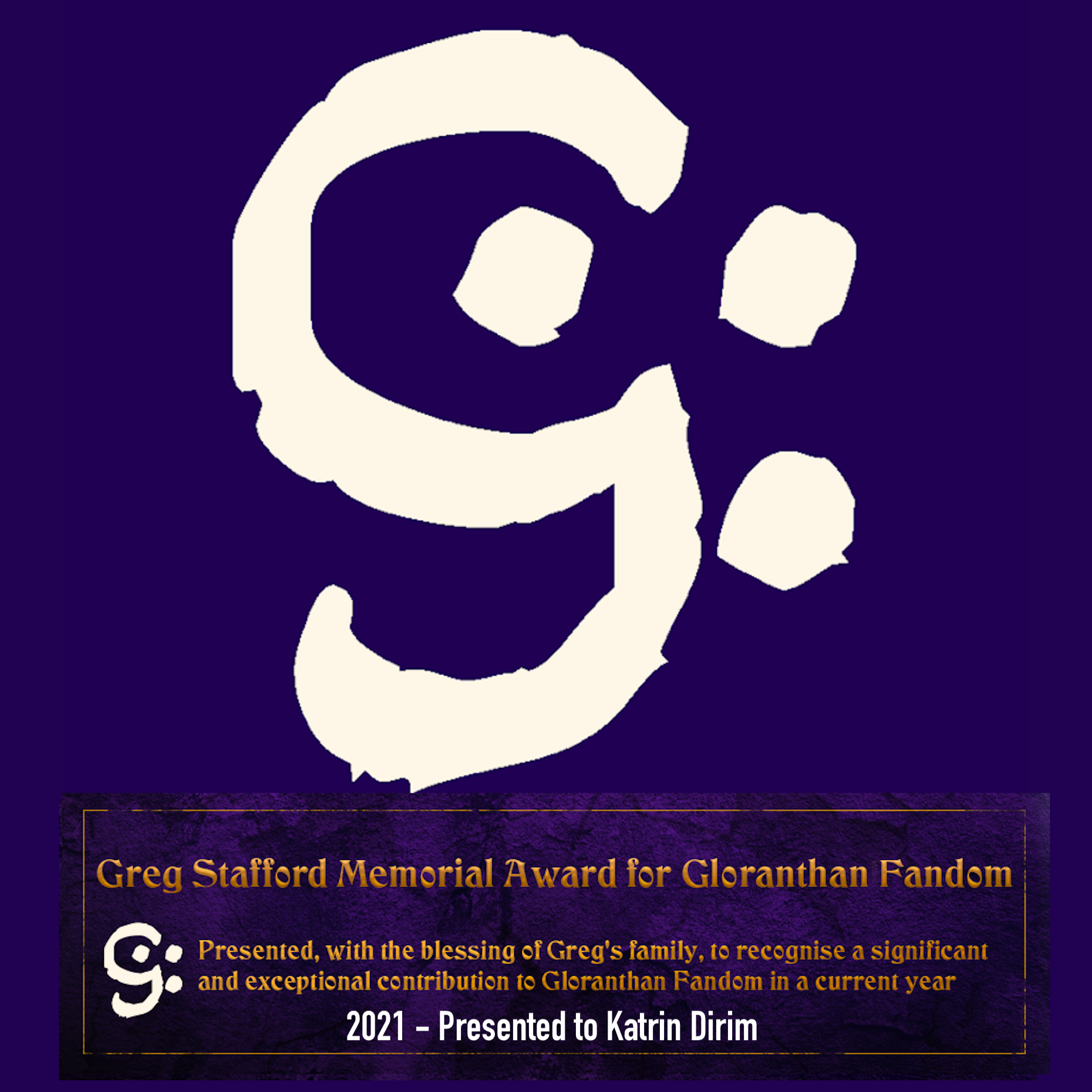 Greg Stafford Memorial Award for Gloranthan Fandom 2021