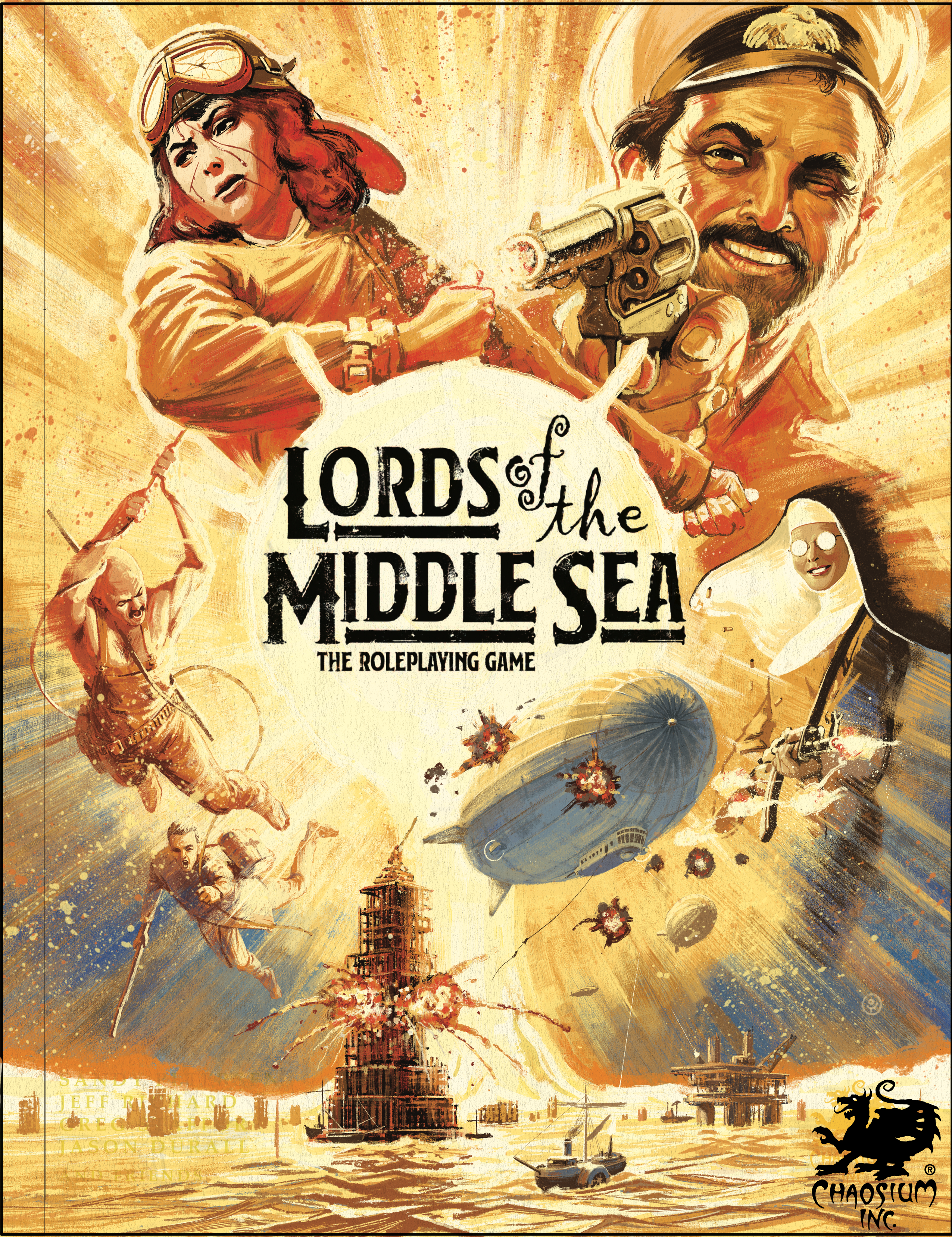 Lords of the Middle Sea RPG cover - work-in-progress by Ossi Hiekkala