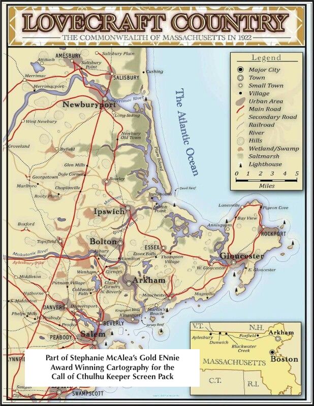 Lovecraft Country Map by Stephanie McAlea