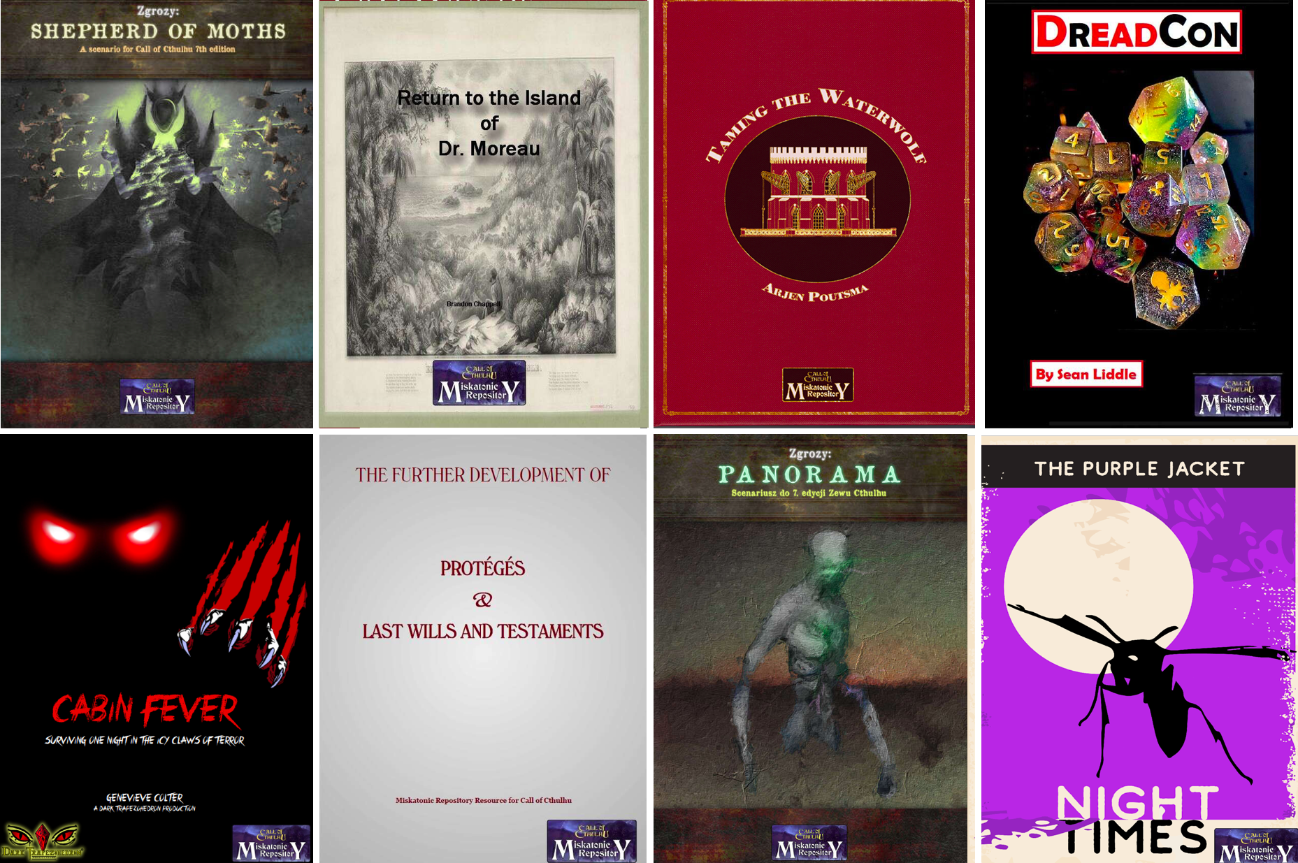 Miskatonic Repository titles for September Miskatonic Repository titles for September