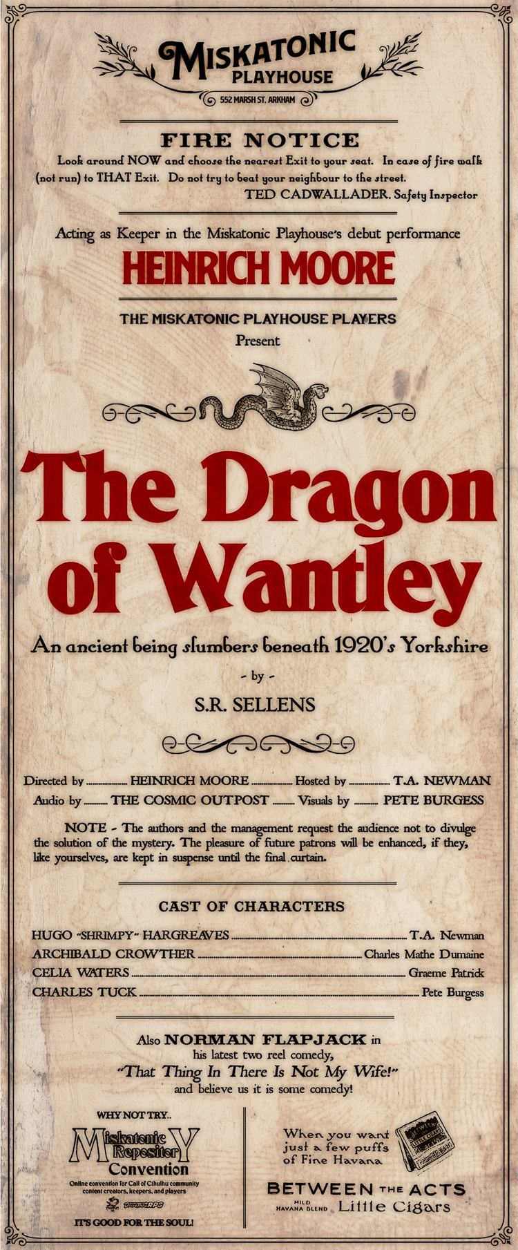 The Dragon of Wantley on Miskatonic Playhouse