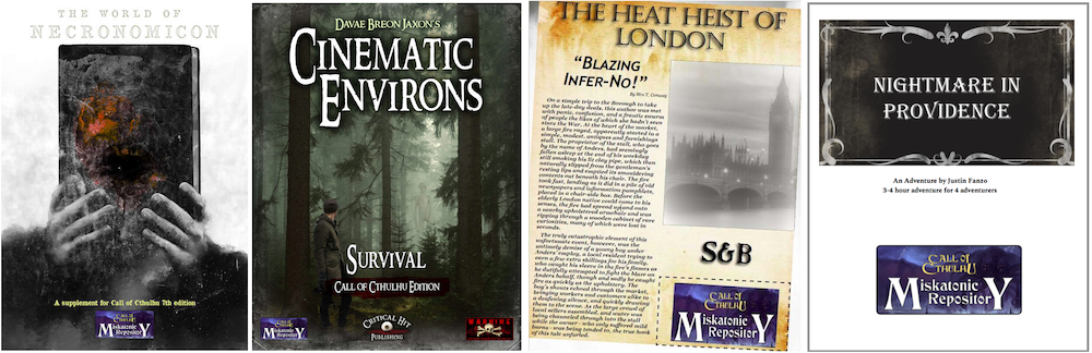 Miskatonic Repository July Titles 2