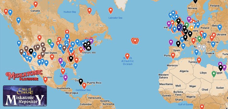 Miskatonic Repository Map