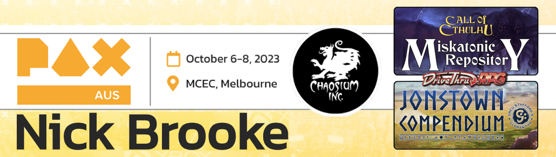 Nick Brooke at PAX AUS Nick Brooke at PAX AUS