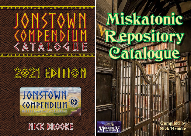 Nick Brooke's Indexes to DTRPG community content releases - Miskatonic Repository and Jonstown Compendium