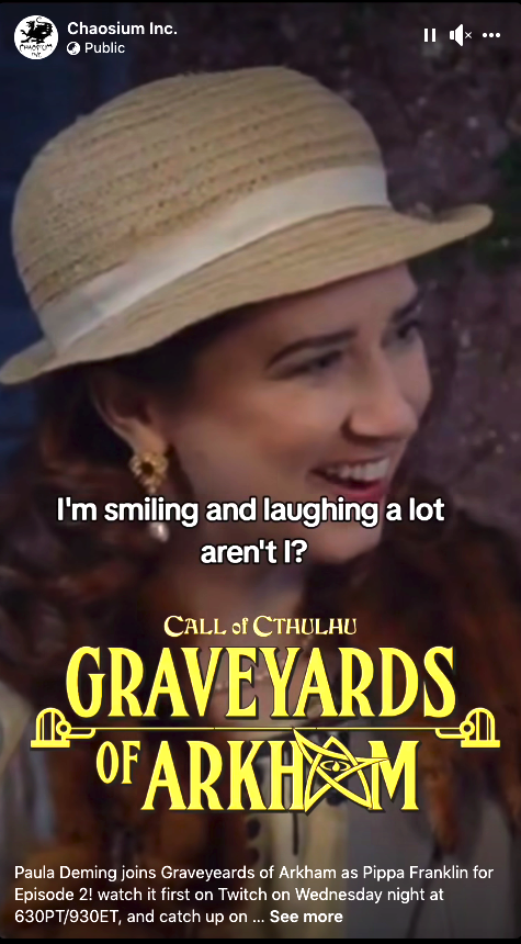 Paul Deming guest stars on Graveyards of Arkham