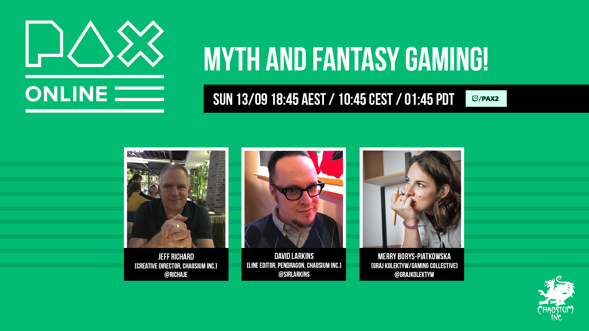 PAX Online Myth and Fantasy Gaming Panel 