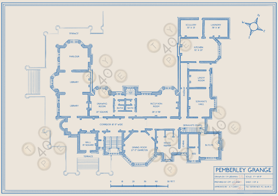 The Mummy of Pemberley Grange floorplan