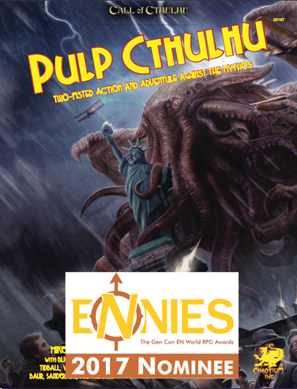 Pulp Cthulhu cover ENnie nominated
