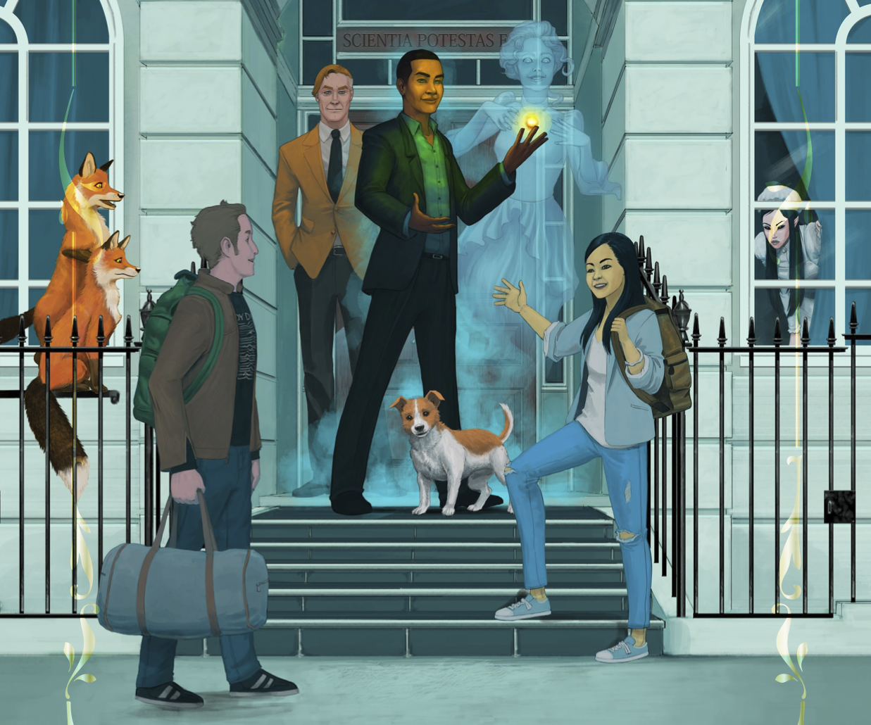 Rivers of London Characters: Molly, Peter Grant, Sahra Guleed. Art by Anastasia Magloire.