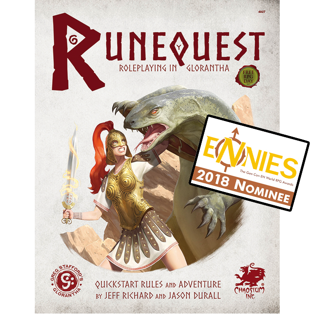RuneQuest Quickstart & Adventure - Best Free Product ENnies Nom
