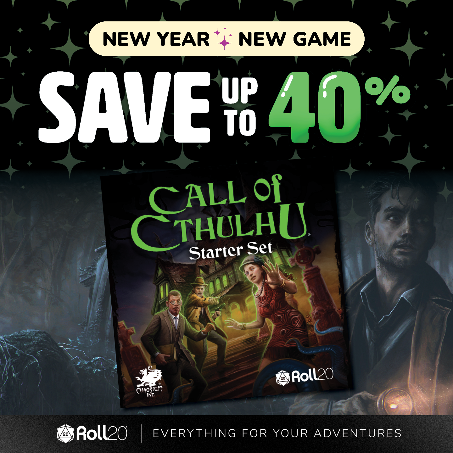Call of Cthulhu Starter Set at Roll20 - 40% off