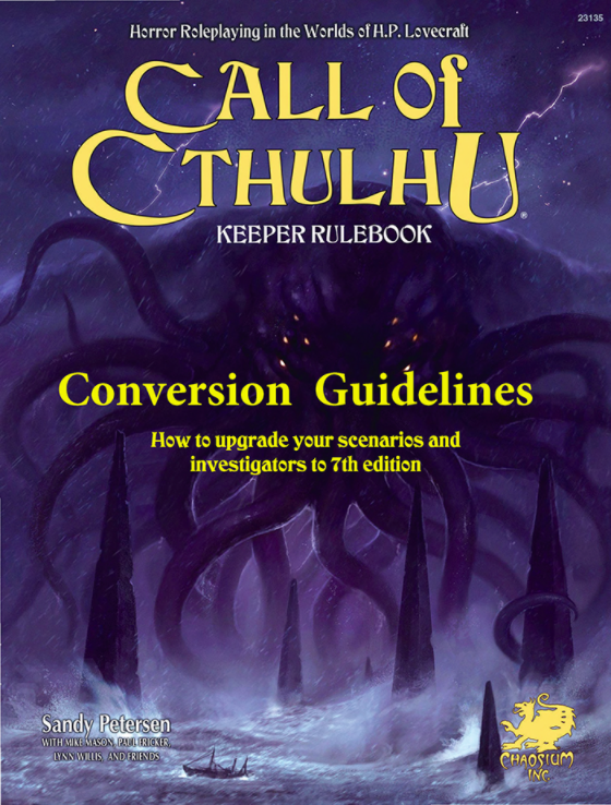 Call of Cthulhu 7th Ed Conversion Guidelines