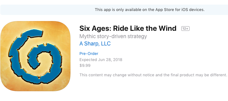 Six Ages Preorders