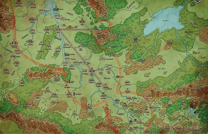 Southern Peloria Map by Darya Makarava