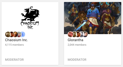 G+ Groups Chaosium Glorantha