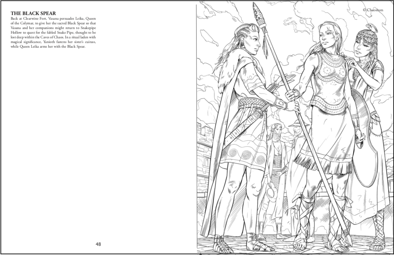 Detail from RuneQuest the Coloring Book