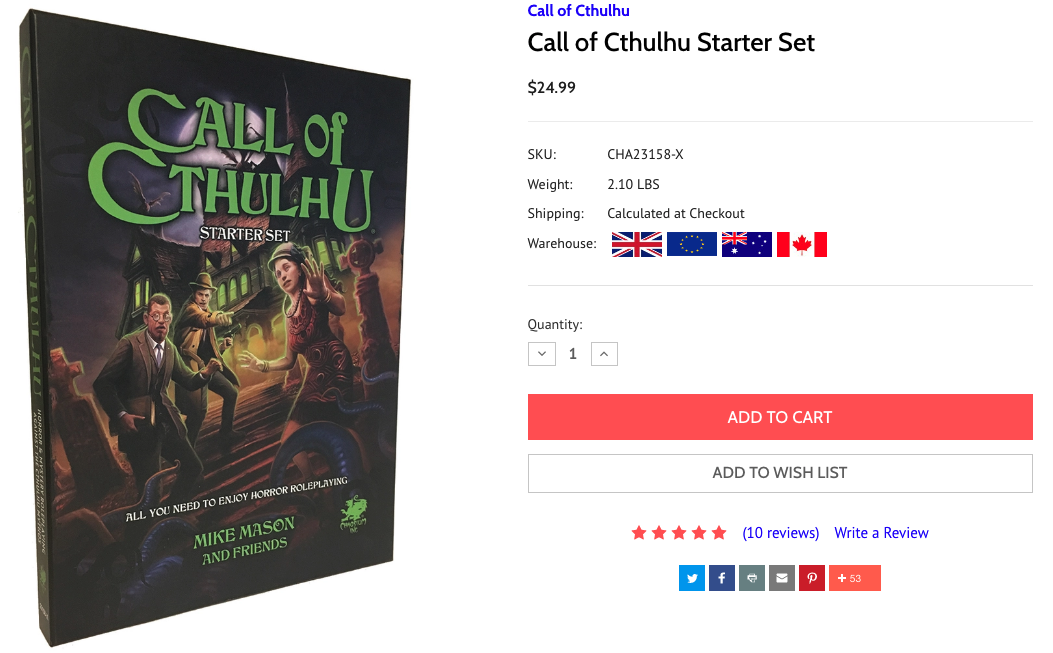 Call of Cthulhu Starter Set