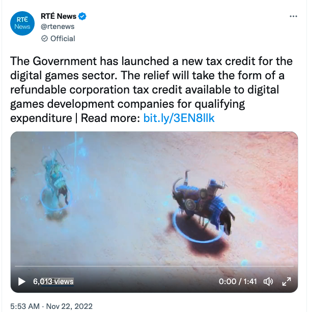 RTE news Story featuring RuneQuest video game