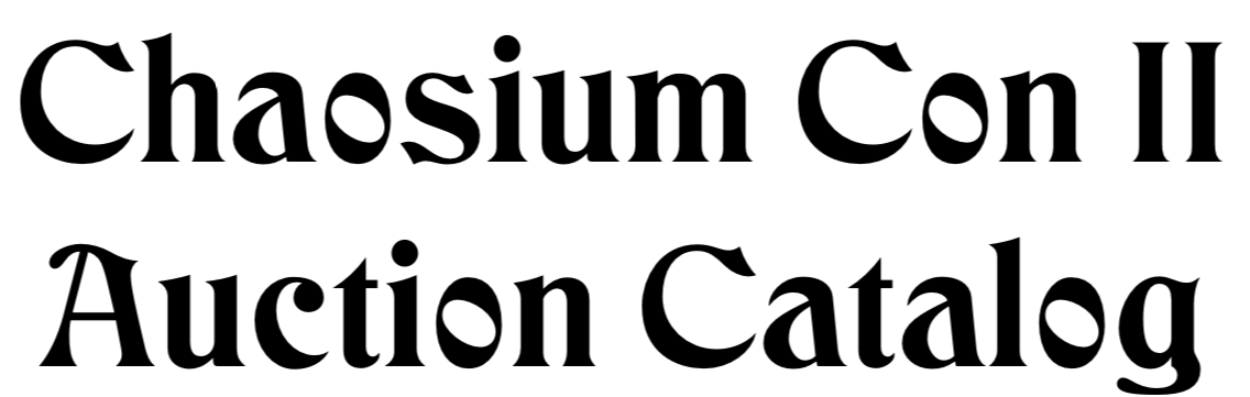 Chaosium Con II Collectables Auction Catalog header