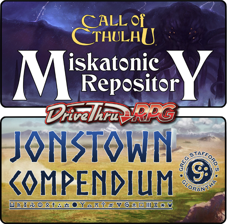 Miskatonic Repository - Jonstown Compendium logos