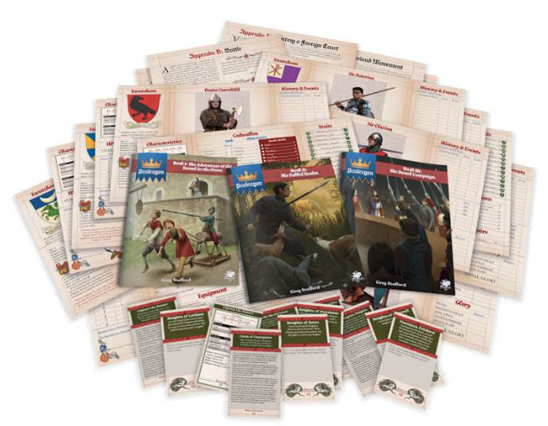 Pendragon Starter Set contents