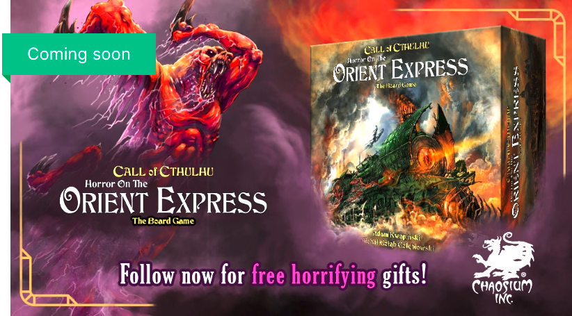 Sign up page for Horror on the Orient Express the Board Game