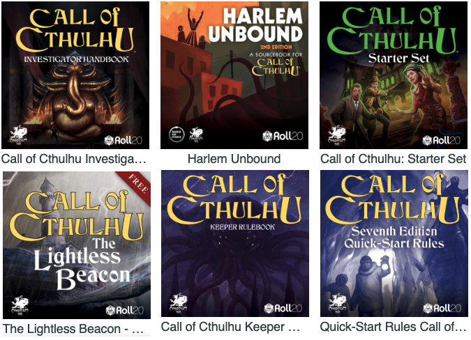 Call of Cthulhu at Roll20