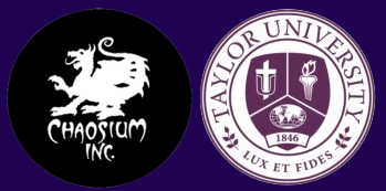 Chaosium and Taylor U logos